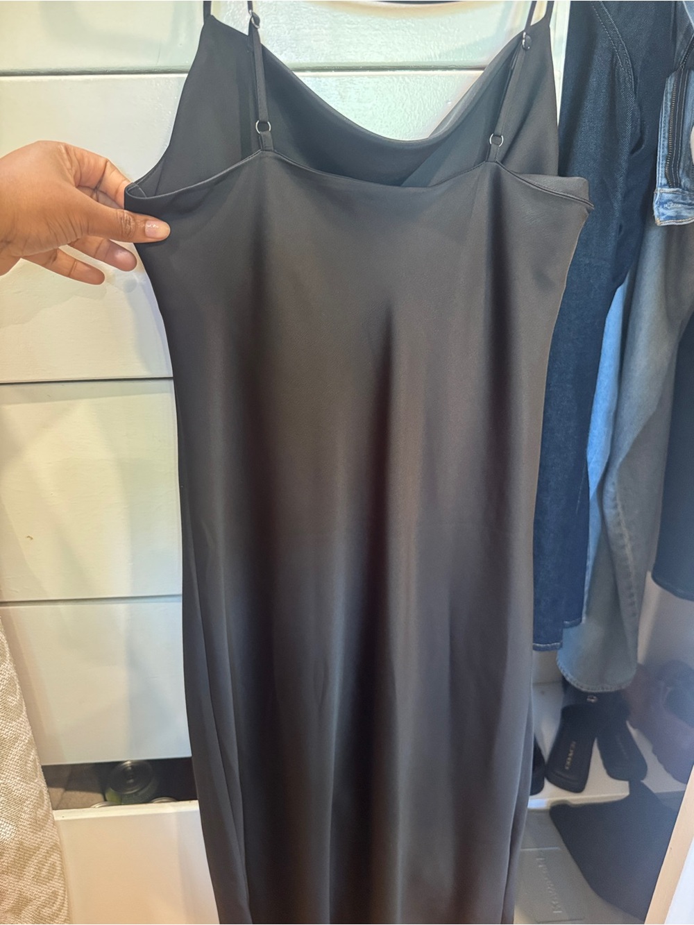 Banana Republic Black Maxi Slip Dress